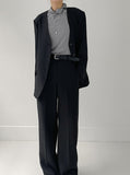 Frank No-Collar Loose Fit Jacket