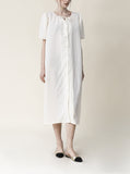 Ribbon Button Long One Piece
