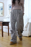 Corduroy loop banding pants