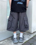 Nylon Big Cargo Bermuda Pants