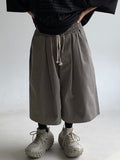 Solid Cotton Banding Bermuda Pants