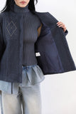 Argyle snap boucle jacket