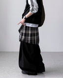 Checkered Layered Balloon Pants