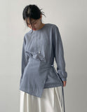Edin Wrap Loose Fit Blouse
