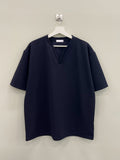 Basic twin open collar short sleeve