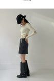[Lined Pants] Vintage Leopard Mini Skirt