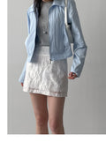 Jacquard Flower Mini Skirt