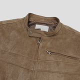 Western crop suede jacket