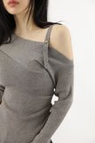 Ien Unbalanced Shoulder Knit