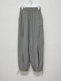 Pleats Nylon Jogger Wide Pants