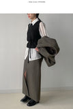 Shear Wool H-line Long Skirt