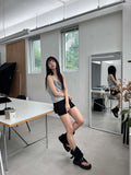 LACE BANDING SKIRT PANTS