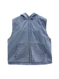 Detail Denim Anorak Vest
