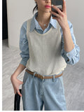 Hachi See-through U-neck Vest