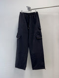 Nylon Round Zipper Pocket Pants