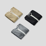 Beirut Wool Fingerhole Two-Tone Knit Zip-Up