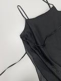 Shine bustier layered long one piece