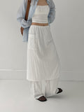 Tia Layered Nylon Wide Pants