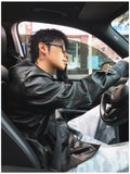 Hipper Button Leather Jacket
