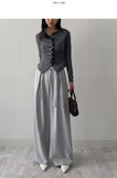 Connie Strap Pleated Wide Slacks