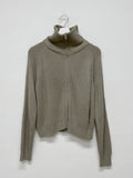 Raglan Two-Way Knit Zip Up