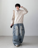 Pin Layered Round Knit