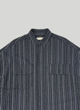 Two Pocket Small Line Boxy Half Shirt