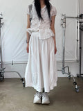 BALLOON STRING LONG SKIRT