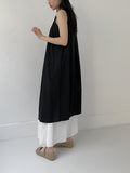 Backhaul Linen Sleeveless Flare One Piece