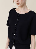 [Premium] Whole Garment Cassia Linen Short Sleeve Cardigan