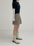 Puff wool short sleeve knit