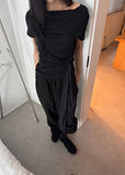 2WAY STRING FLARE PANTS