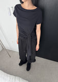 COWL DRAPE TIE TOP