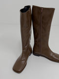 Mino Incision Square Toe Long Boots