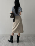[Belt SET] Turin H-line wrap skirt
