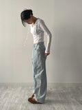 Pin-Tuck Hood Neck Slim Fit Tee
