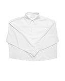 HIDDEN BUTTON CROP SHIRT