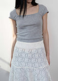 SQUARE NECK HALF T