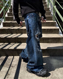 Destroyed Oil Washed Denim