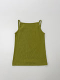 Boat Neck Square Ribbed Sleeveless