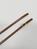 [10mm] Cowhide Chalk Gold Belt
