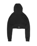 CUT LINE CROP HOODIE