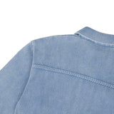 Stone Denim Washing Knit Trucker Jacket