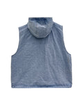 Detail Denim Anorak Vest