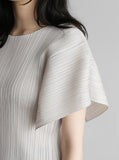 [Premium] Eileen Cut Pleated Short Sleeve T-shirt