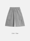 Metallic Light Cargo Bermuda Pants