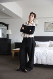 Lina color matching shirt top