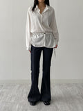 Shirring Frill Loose Fit Shirt