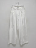 Ariel Cotton Pin-Tuck Wide Pants