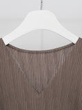 [Premium] Armoni Pleated Belt V-Neck One Piece